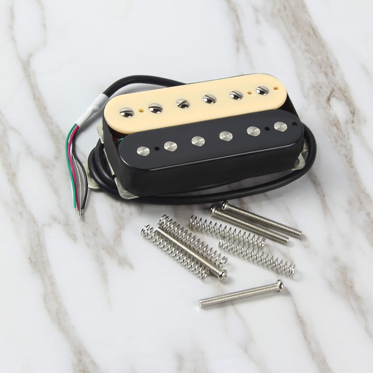 FLEOR Alnico 2 Humbucker Pickup 7-8K Electric Guitar Pickup Neck Humbucker-Zebra